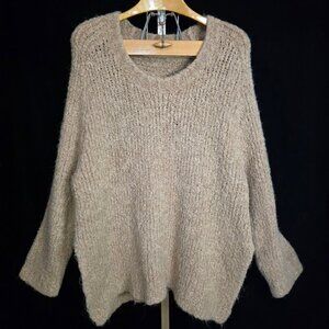 NAP Wool/Alpaca Blend Soft Chunky Oversized Crewneck Sweater M